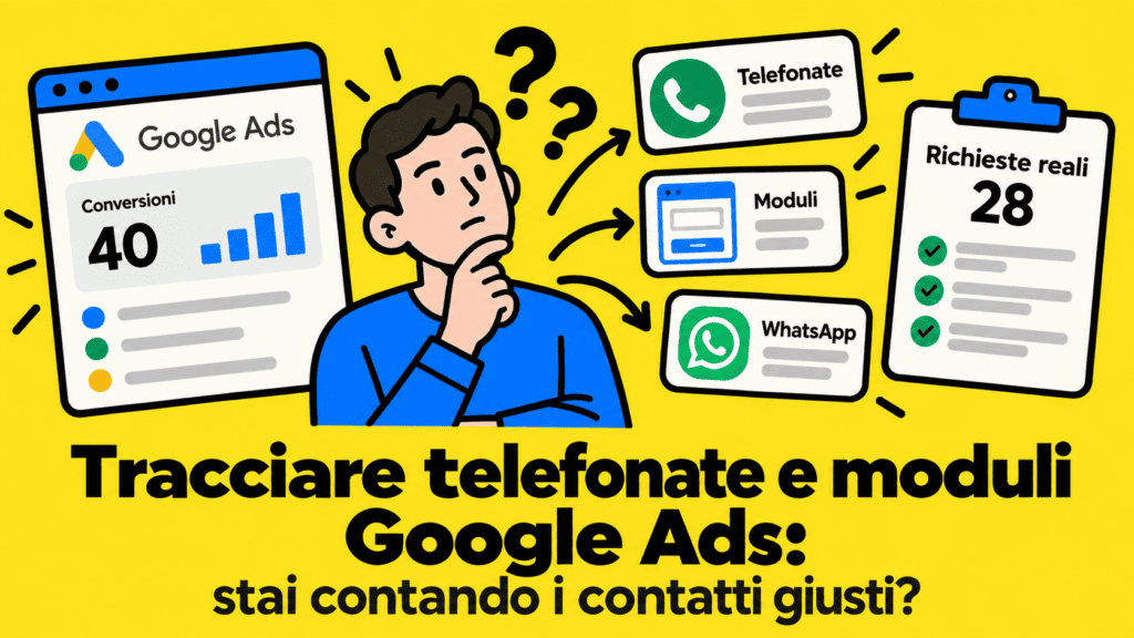Tracciare telefonate e moduli Google Ads: report con contatti e registro richieste